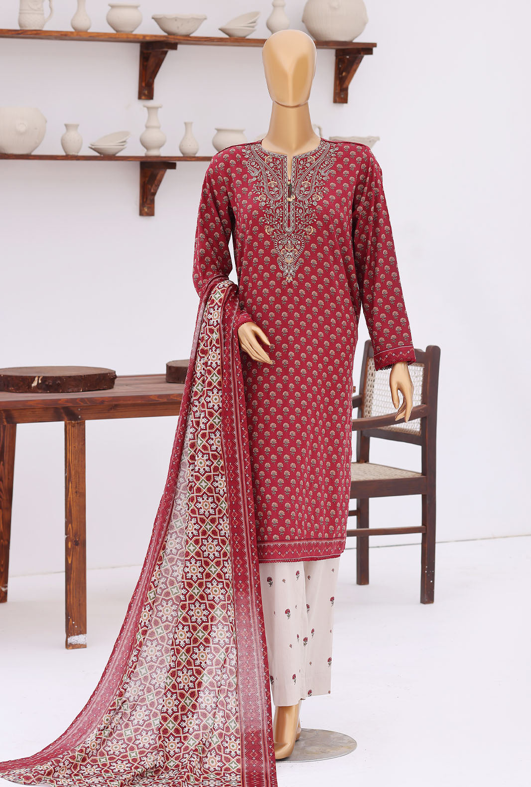 Daily Wear by HZ Textiles Unstitched Embroidered Lawn 3 Piece Suit PDW - 3317 Casual Collection