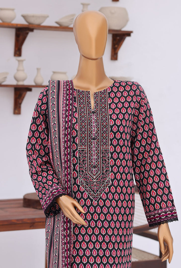 Daily Wear by HZ Textiles Unstitched Embroidered Lawn 3 Piece Suit PDW - 3319 Casual Collection