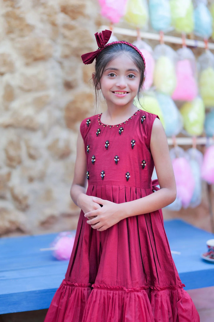 Senorita Girls RTW Printed Banarsi 3 Piece Suit KDD-02752 - Festive Collection