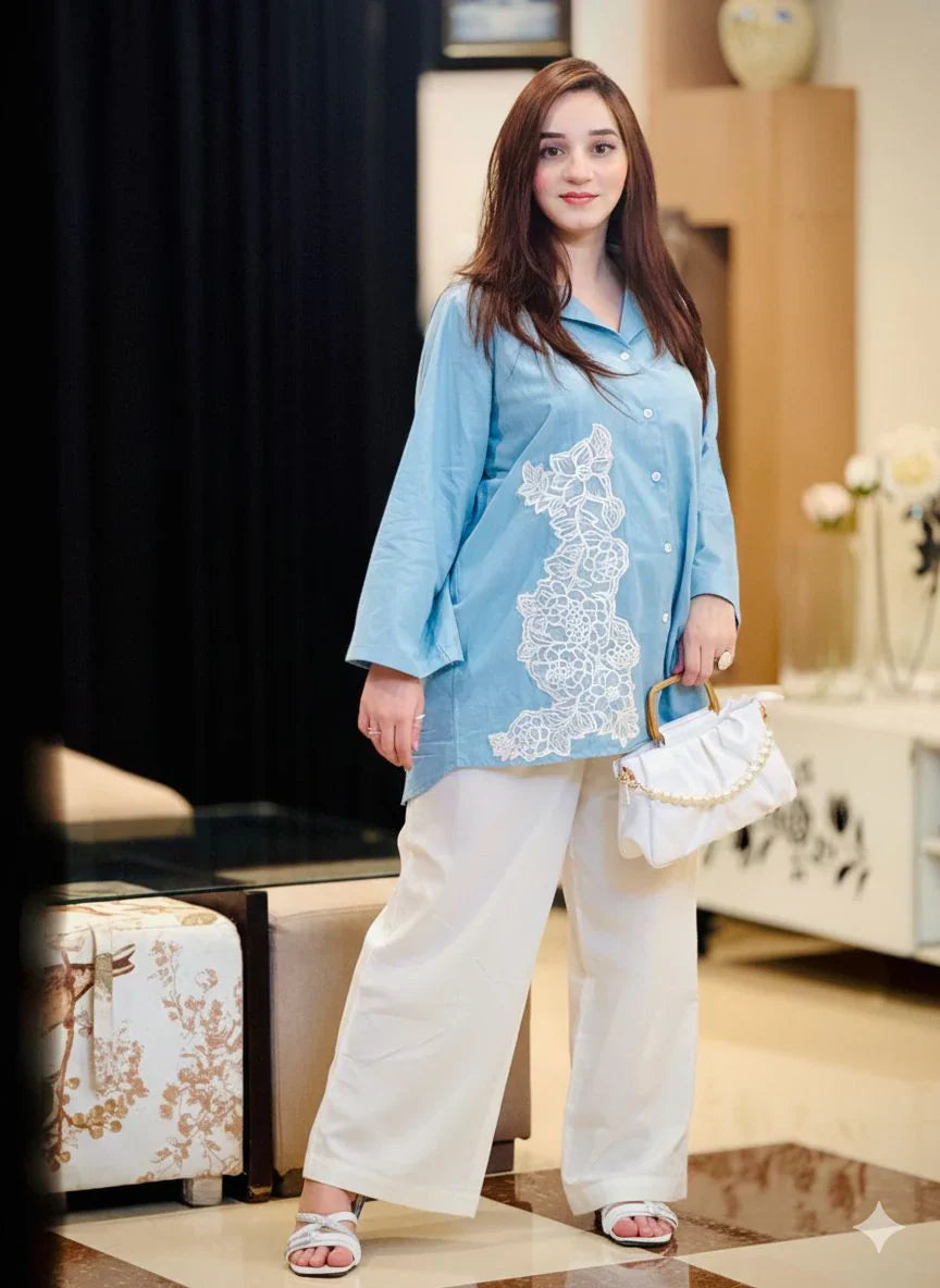 Urban Cut RTW Embroidered Cotton Co-Ord Sets Suit C-16 - Casual Collection
