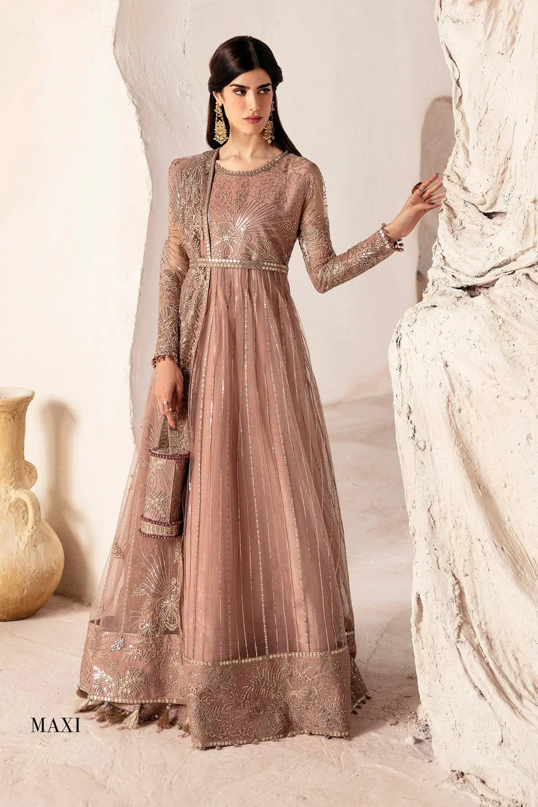 Heer By Alizeh Embroidered Net Suit Unstitched 3 Piece AFB24HF 04-Samara - Luxury Formal Collection