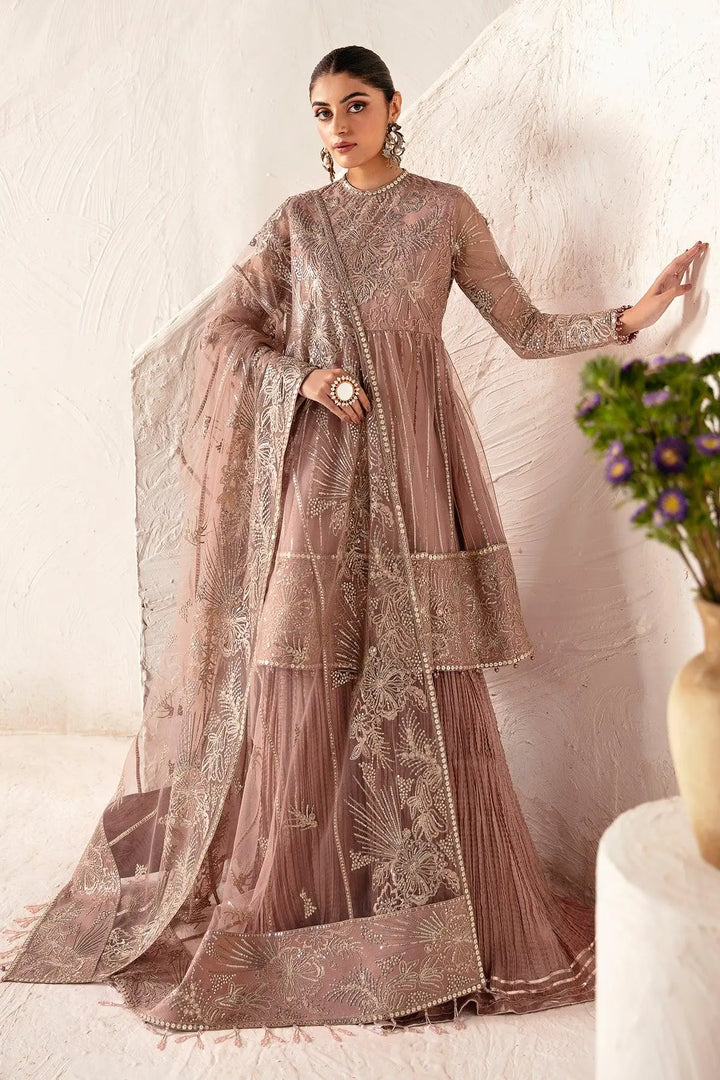 Heer By Alizeh Embroidered Net Suit Unstitched 3 Piece AFB24HF 04-Samara - Luxury Formal Collection