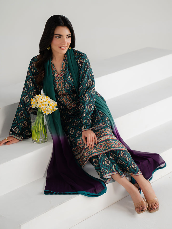 Summer Basics by Gulaal Women RTW Printed Poly 3 Piece Suit Lucero - Casual Collection