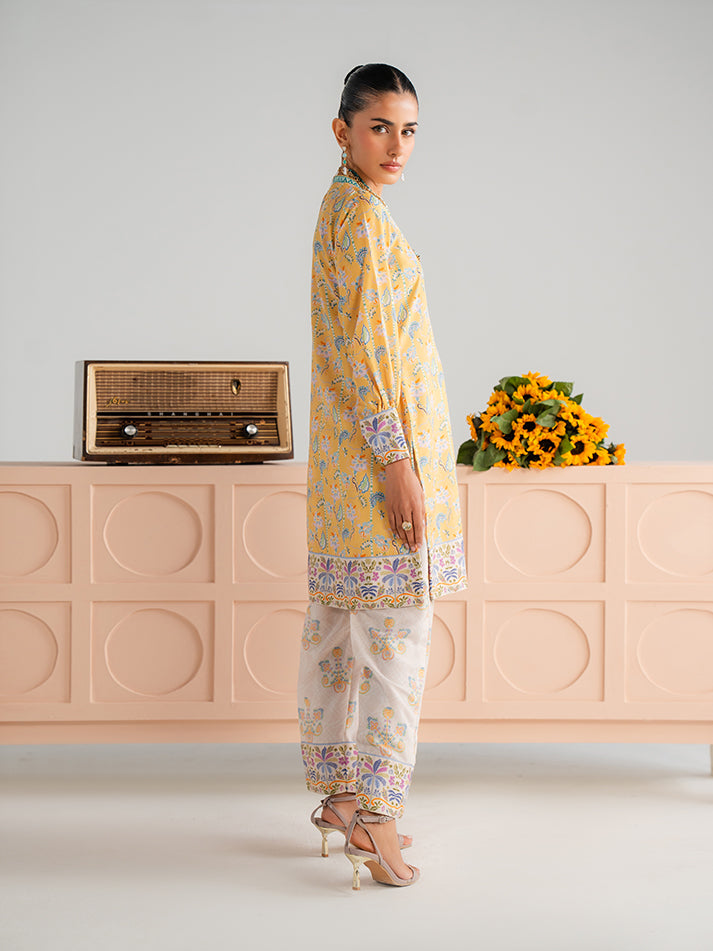 Summer Basics by Gulaal Women RTW Printed Poly 2 Piece Suit Claro - Casual Collection