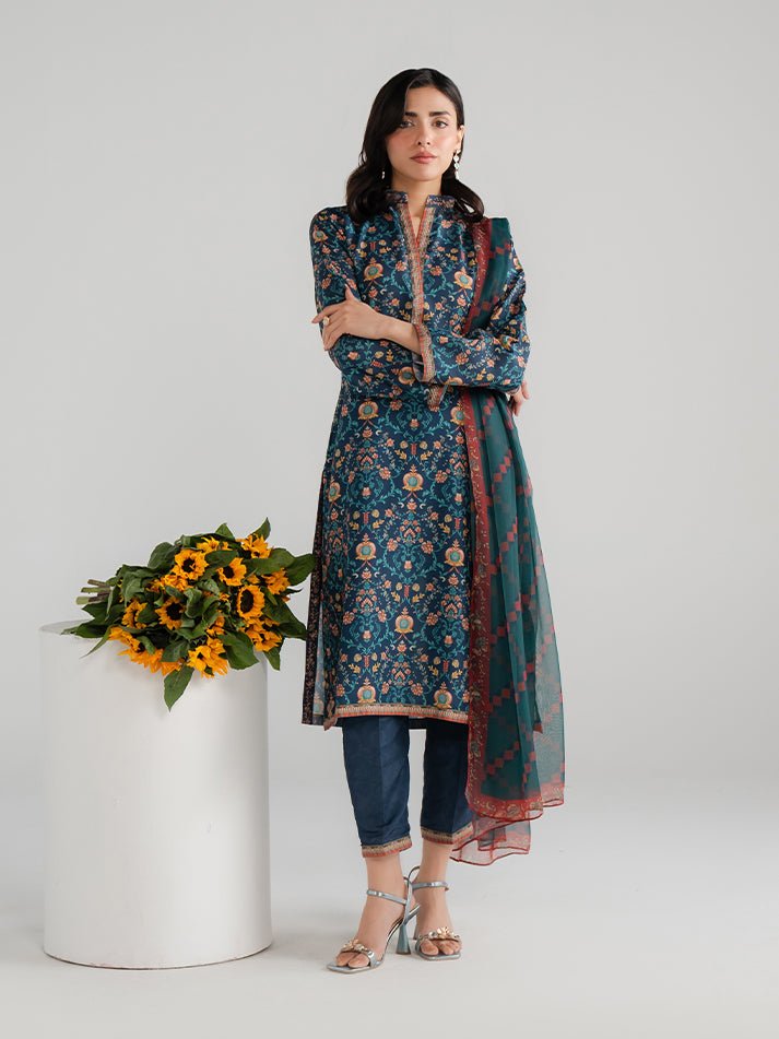 Summer Basics by Gulaal Women RTW Printed Poly 3 Piece Suit Elio - Casual Collection