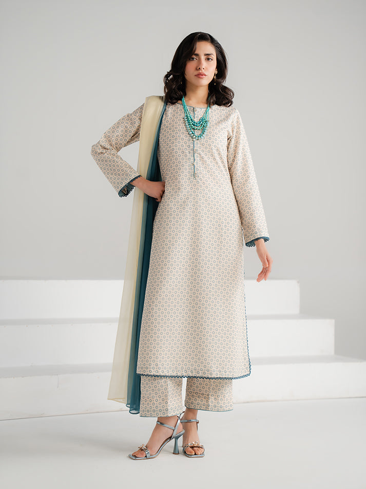 Summer Basics by Gulaal Women RTW Printed Poly 3 Piece Suit Virel - Casual Collection