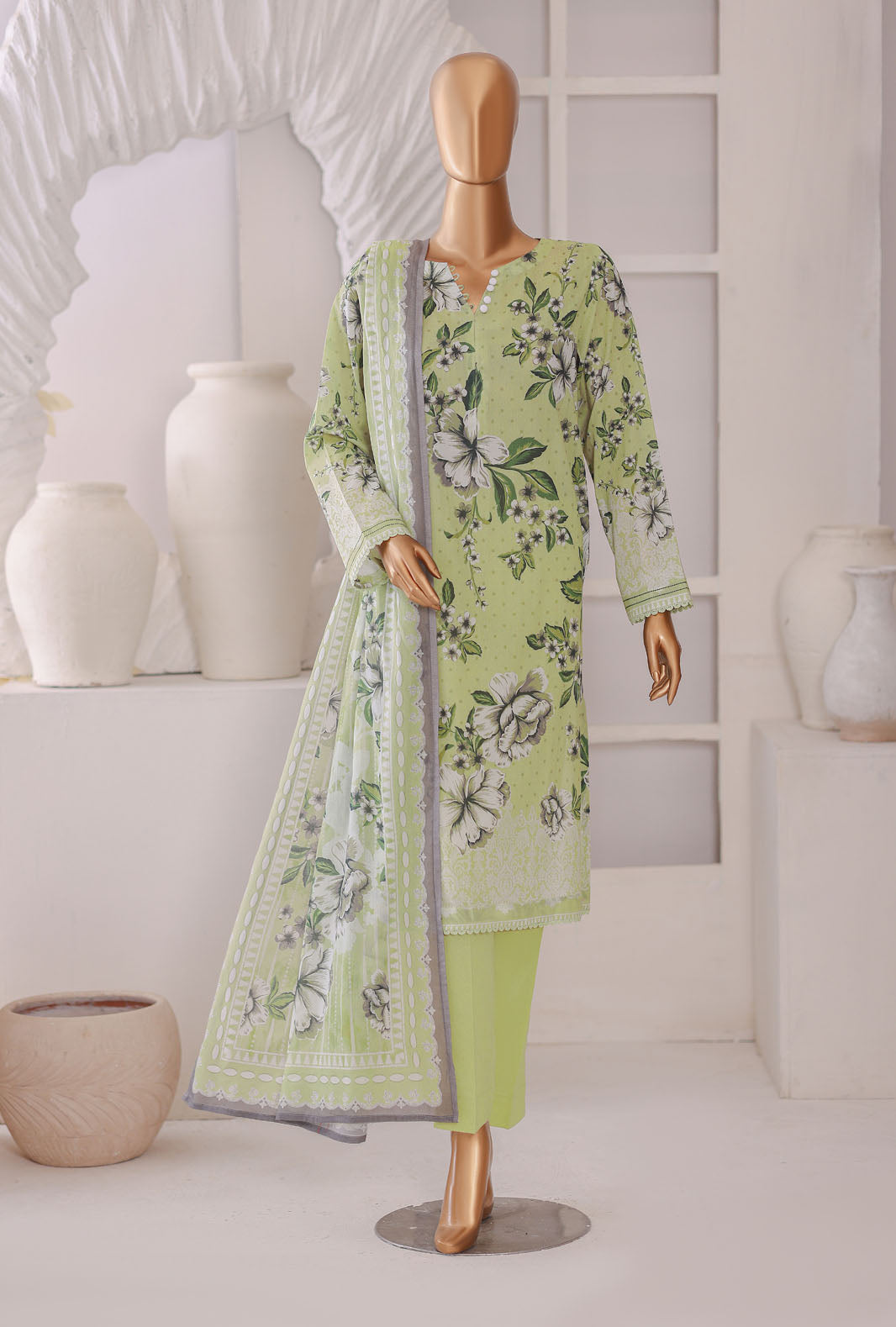 Platinum by HZ Textile Unstitched Printed Lawn 3 Piece Suit PPC-1195 - Casual Collection