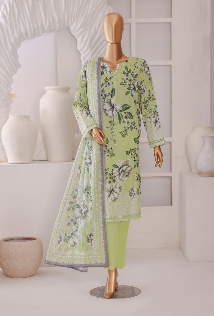 Platinum by HZ Textile Unstitched Printed Lawn 3 Piece Suit PPC-1195 - Casual Collection