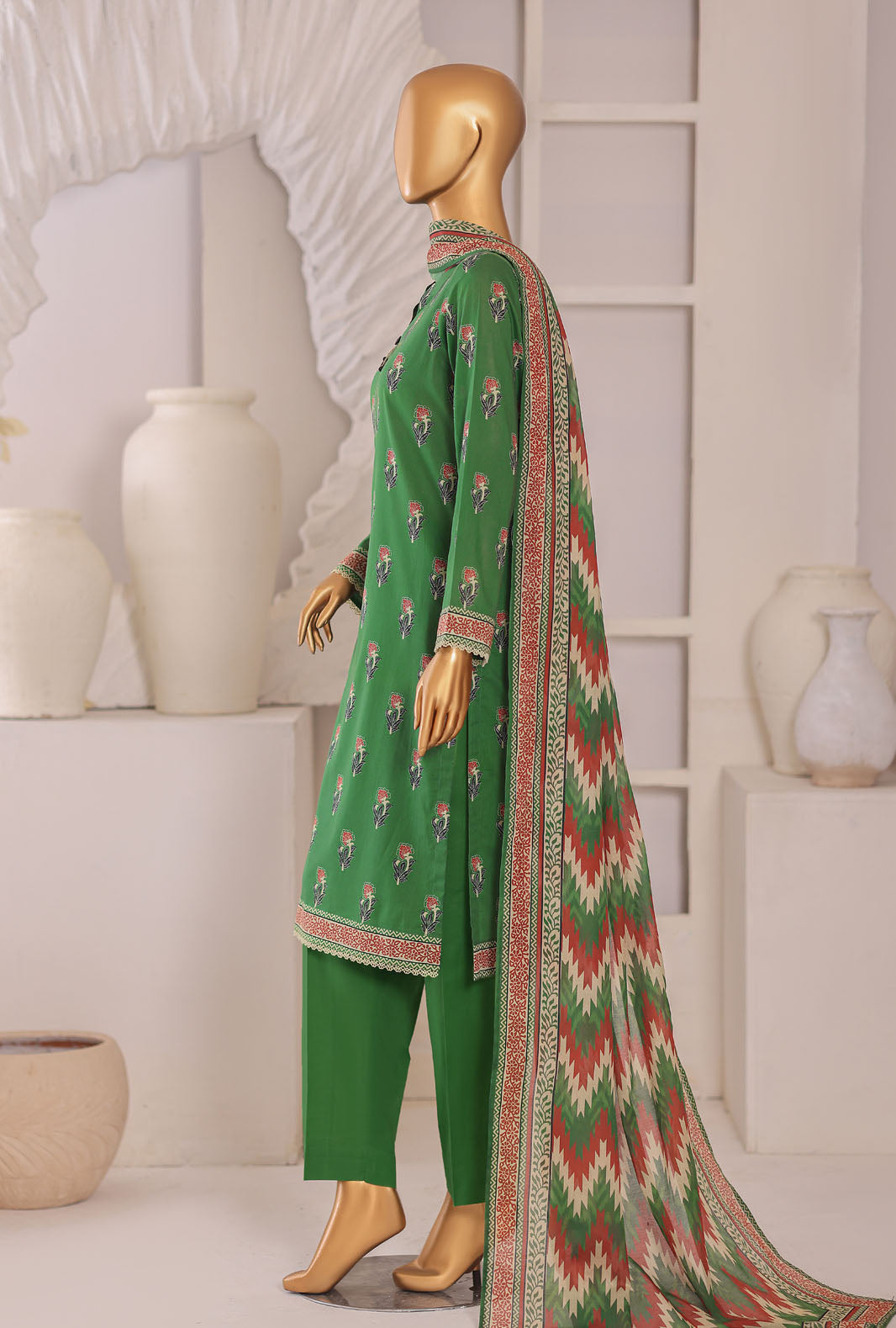 Platinum by HZ Textile Unstitched Printed Lawn 3 Piece Suit PPC-1198 - Casual Collection