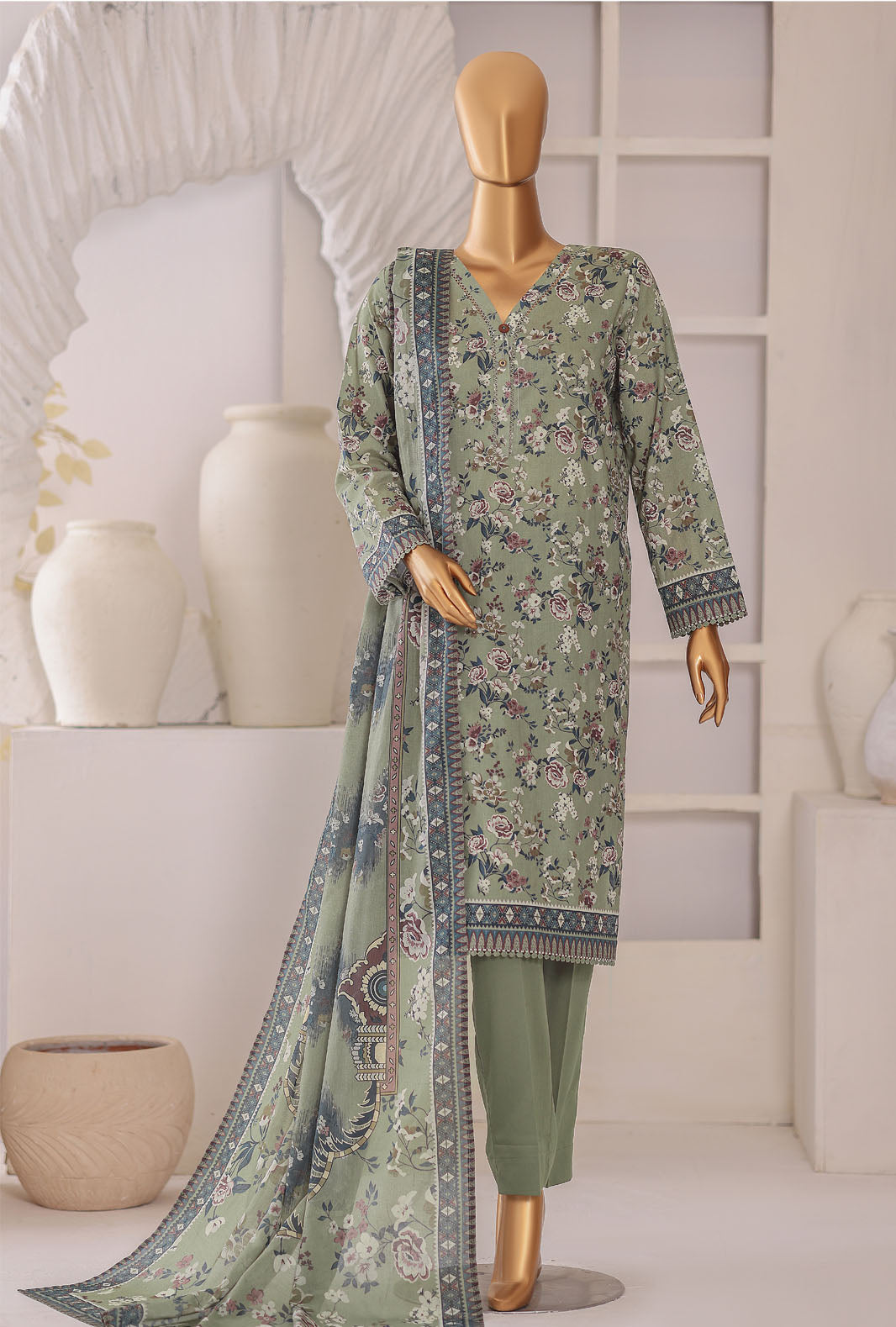 Platinum by HZ Textile Unstitched Printed Lawn 3 Piece Suit PPC-1199 - Casual Collection