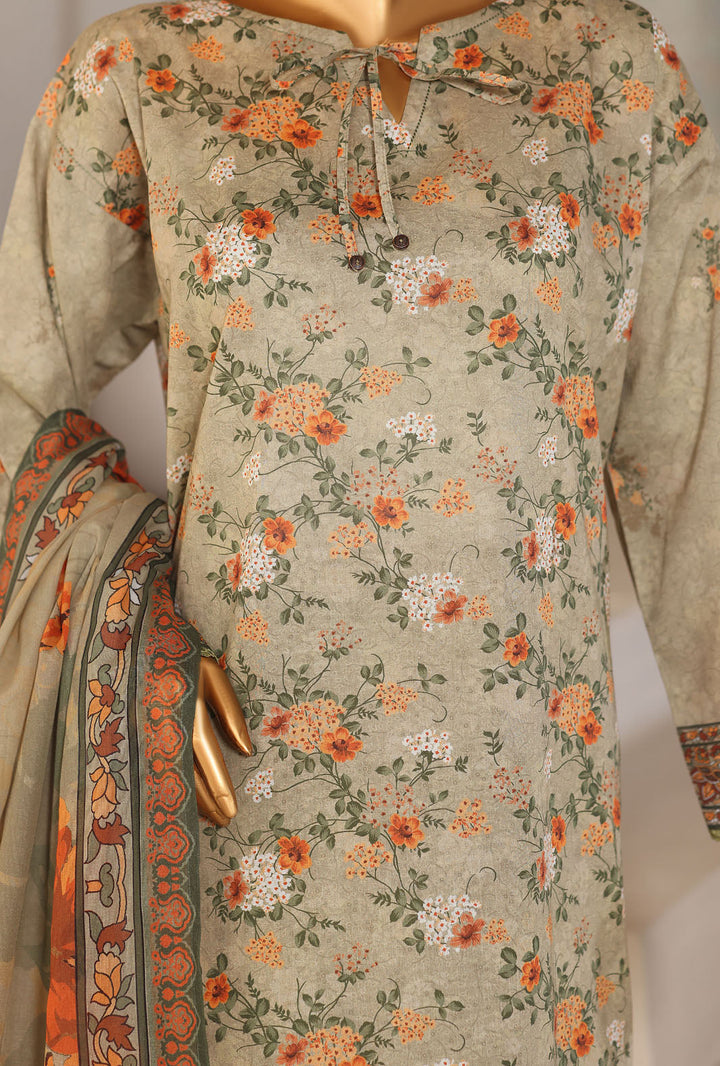 Platinum by HZ Textile Unstitched Printed Lawn 3 Piece Suit PPC-1207 - Casual Collection
