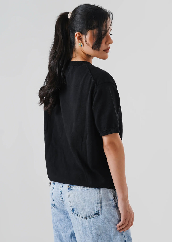 Artezan Inc RTW Solids Cotton T-Shirt Bunny Knit Casual Collection