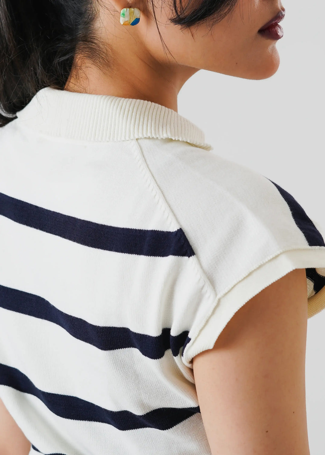 Artezan Inc RTW Solids Cotton Polo Stripped Cropped Casual Collection