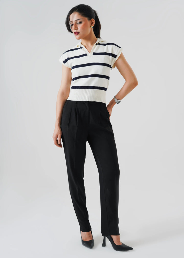 Artezan Inc RTW Solids Cotton Polo Stripped Cropped Casual Collection