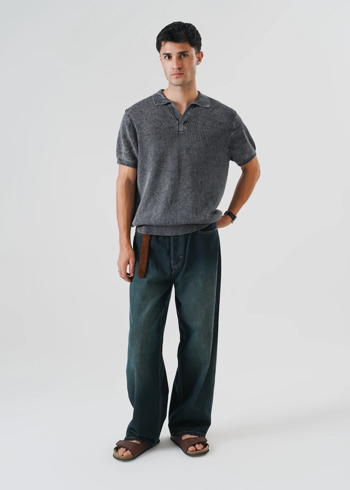 Artezan Inc RTW Solids Cotton Polo Carbon Washed Casual Collection