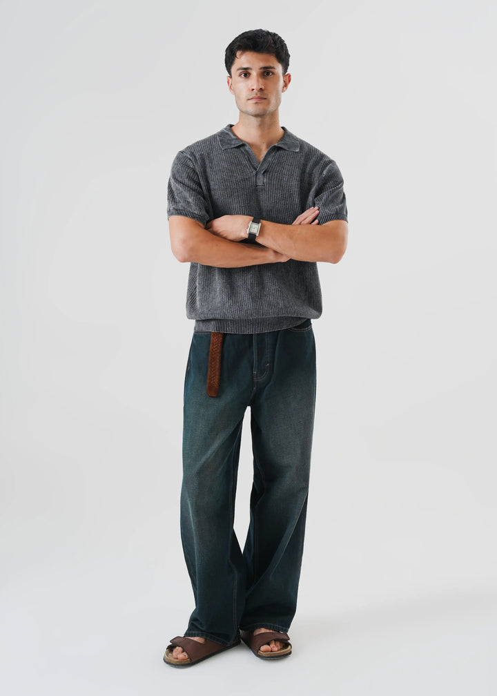 Artezan Inc RTW Solids Cotton Polo Carbon Washed Casual Collection