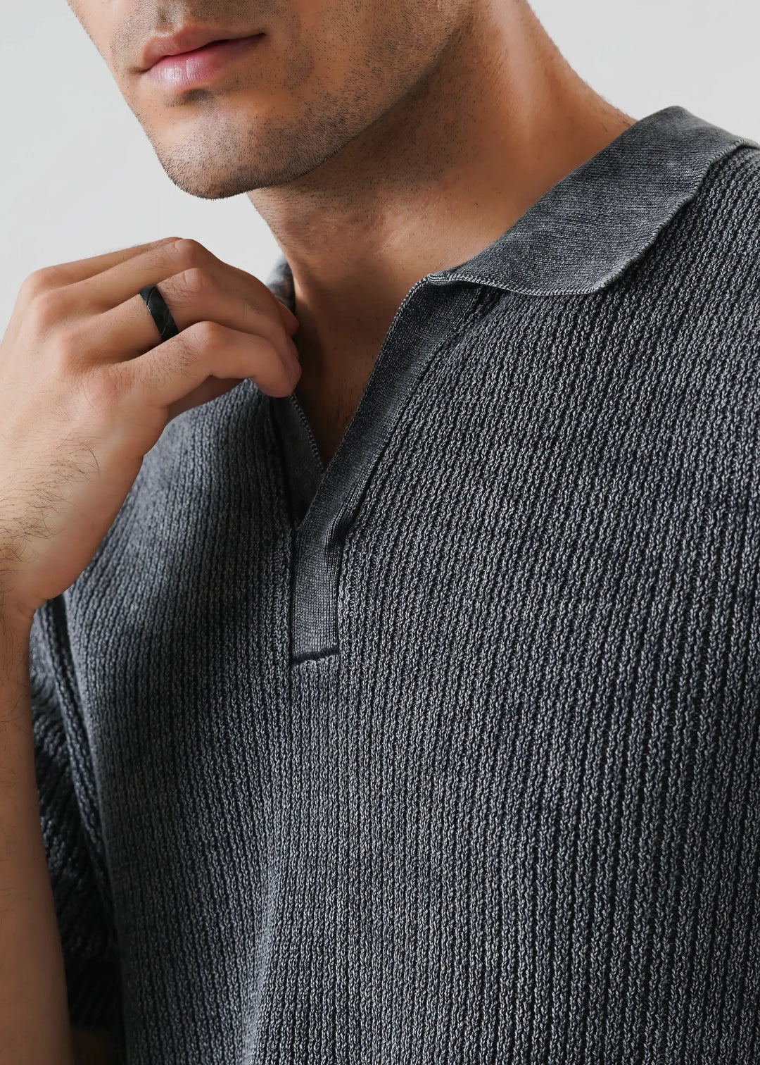 Artezan Inc RTW Solids Cotton Polo Carbon Washed Casual Collection