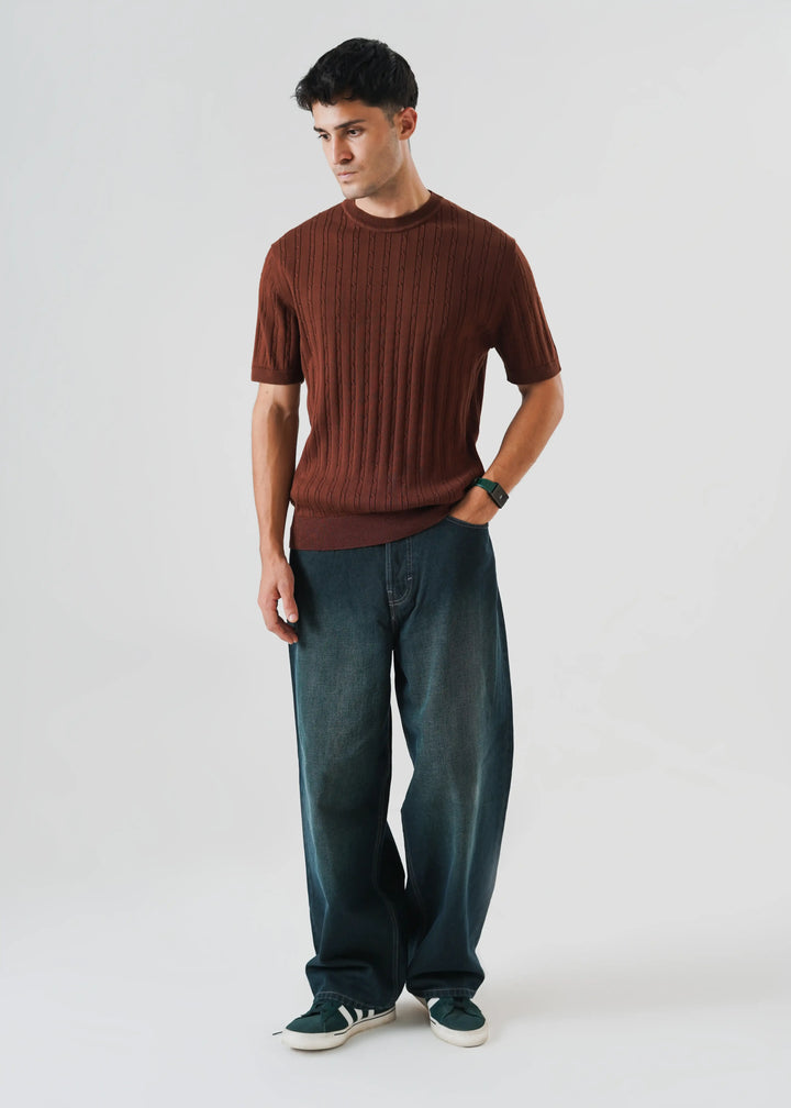 Artezan Inc RTW Solids Cotton T-Shirt Brown Derby Casual Collection