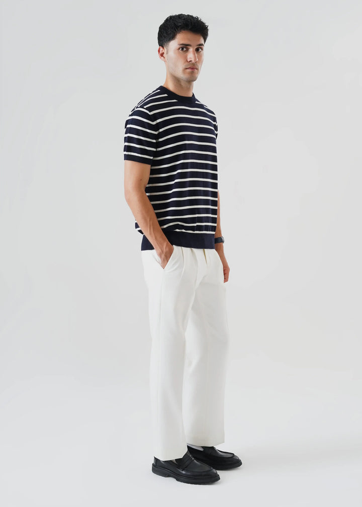 Artezan Inc RTW Solids Cotton T-Shirt Stripped Knit Casual Collection