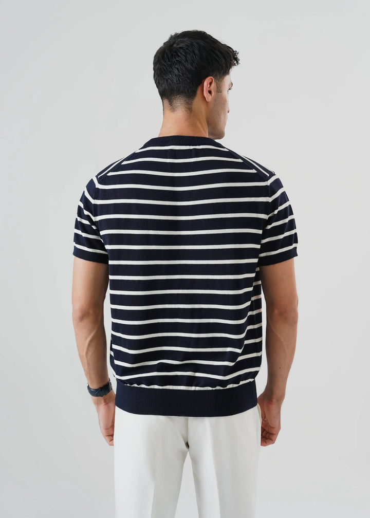Artezan Inc RTW Solids Cotton T-Shirt Stripped Knit Casual Collection
