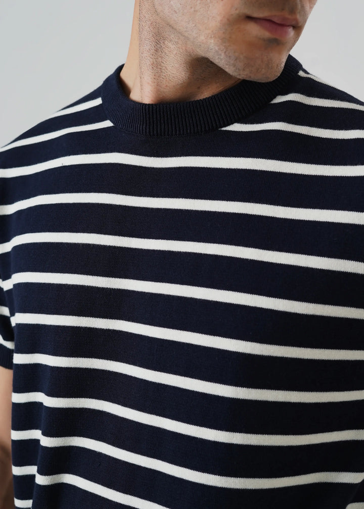 Artezan Inc RTW Solids Cotton T-Shirt Stripped Knit Casual Collection