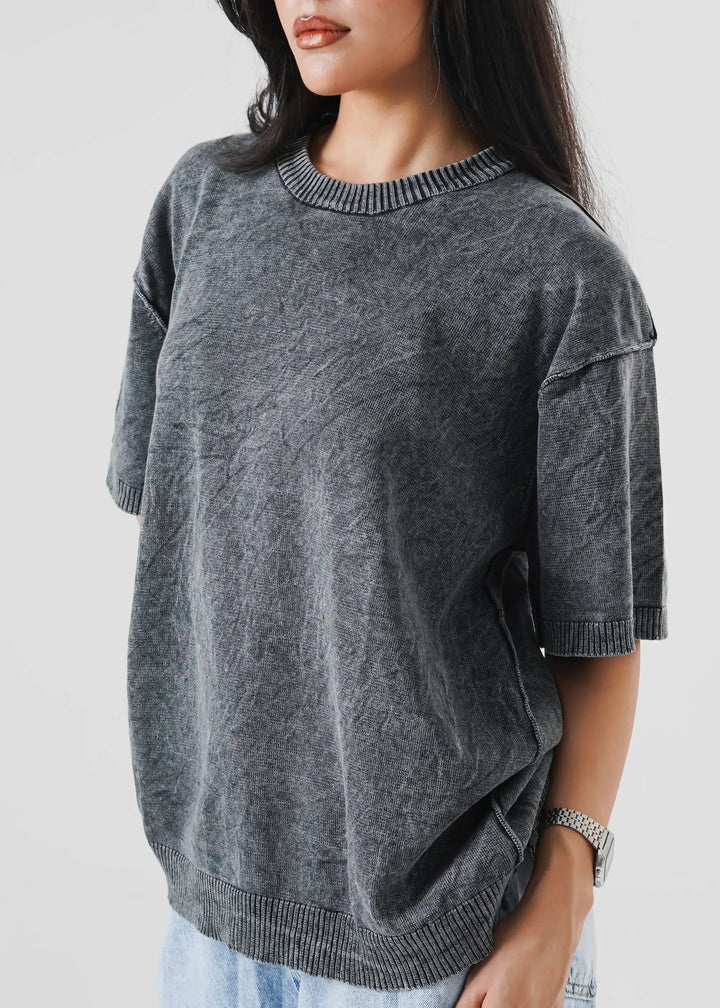 Artezan Inc RTW Solids Cotton T-Shirt Washed Reverse Linked Casual Collection