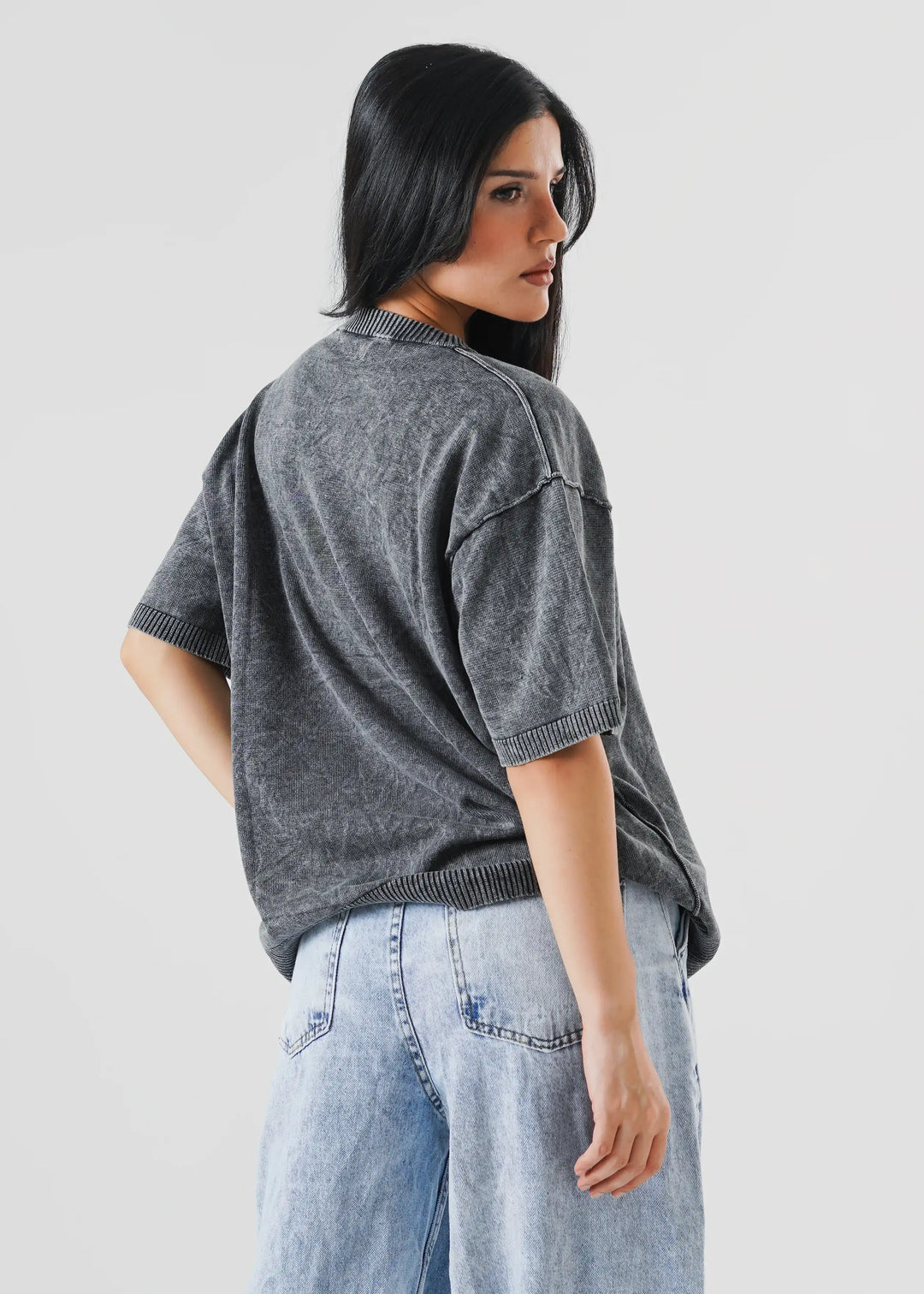 Artezan Inc RTW Solids Cotton T-Shirt Washed Reverse Linked Casual Collection