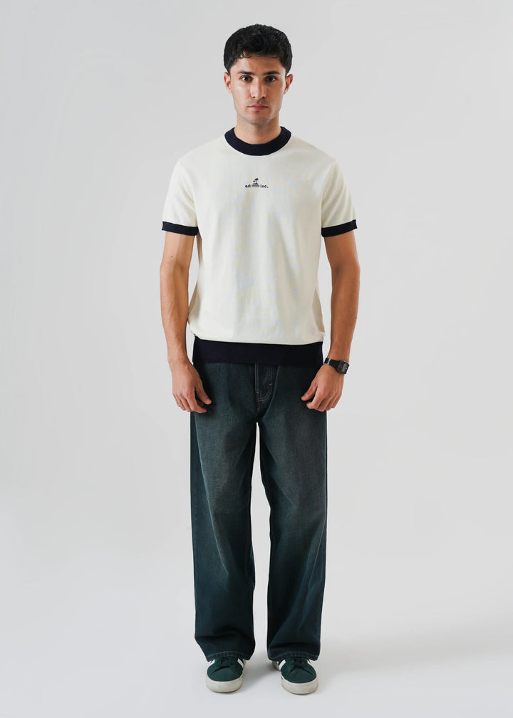 Artezan Inc RTW Solids Cotton T-Shirt Ringer Coconut Milk Casual Collection