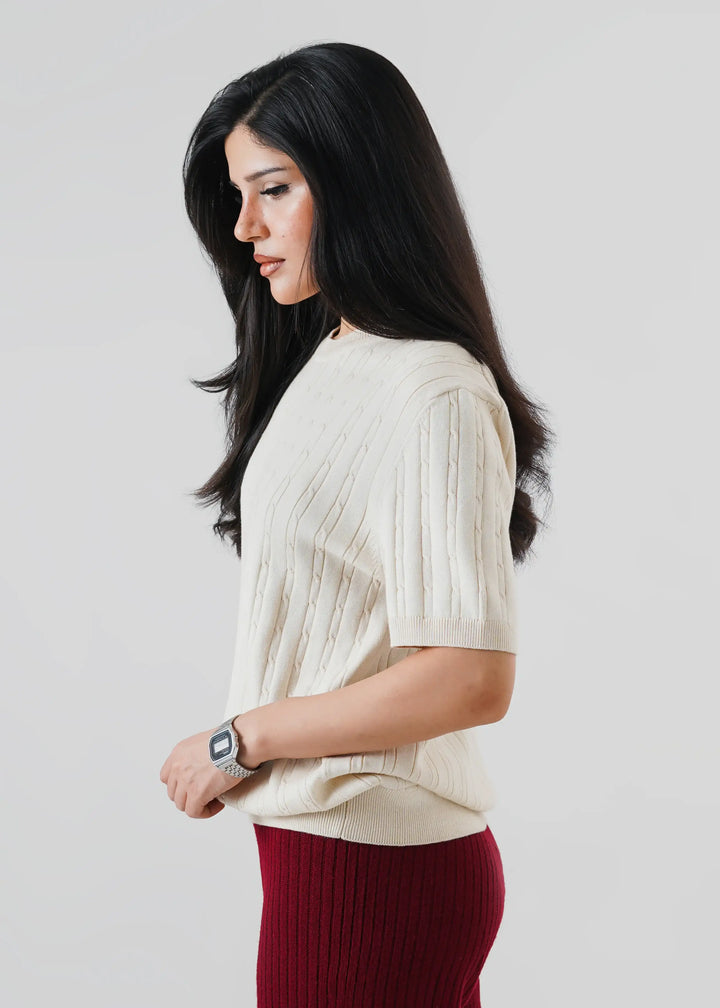 Artezan Inc RTW Solids Cotton T-Shirt Cable Kora Casual Collection