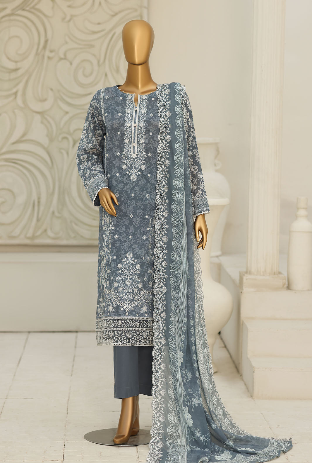 Premium Signature by HZ Textiles Unstitched Embroidered Lawn 3 Piece Suit PSE-1233 Festive Collection