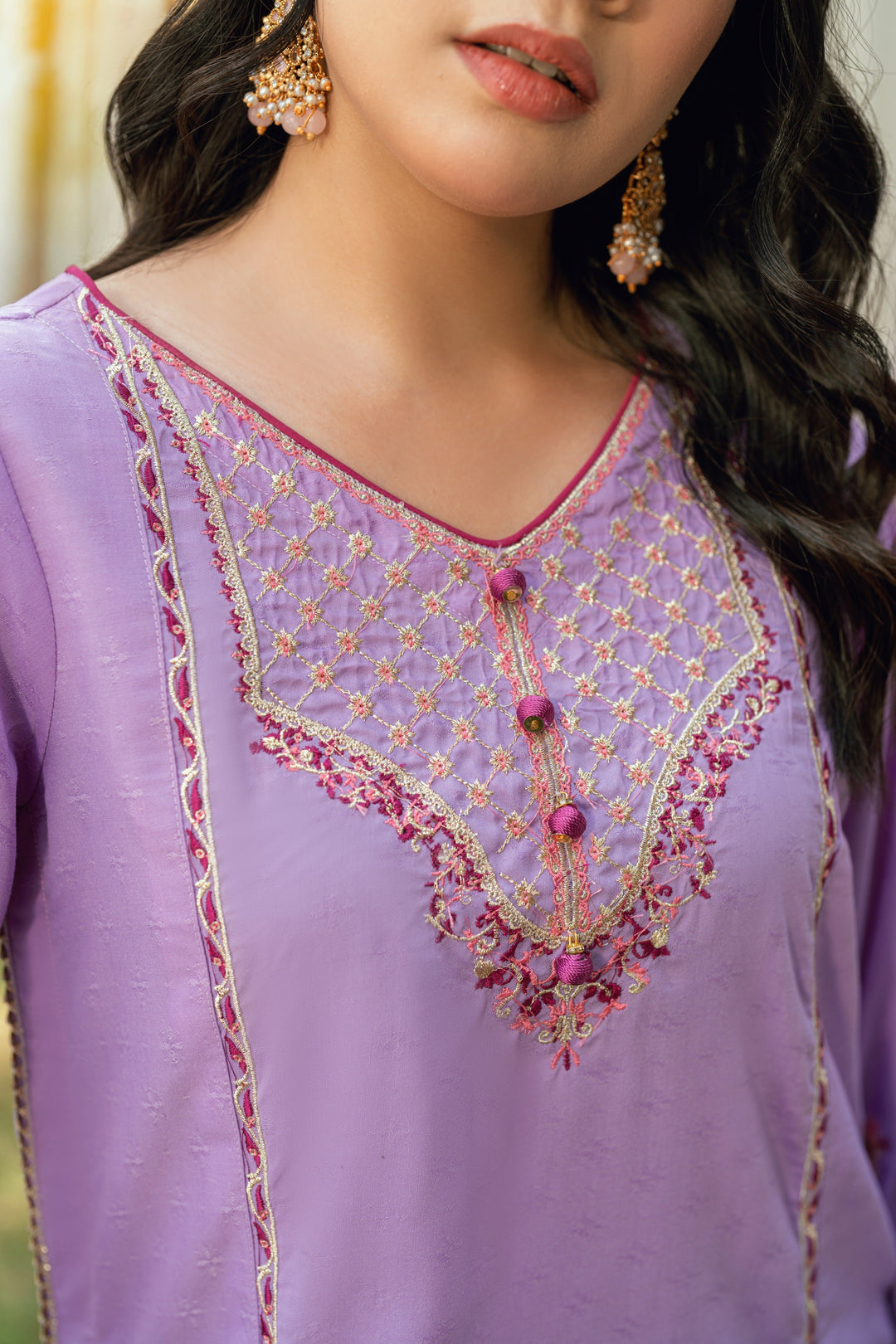 Omal by Komal Pret 3 Piece Dobby Suit Naaz- Festive Collection