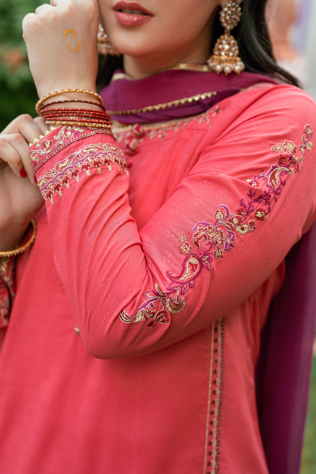 Omal by Komal Pret 3 Piece Dobby Suit Dilruba- Festive Collection