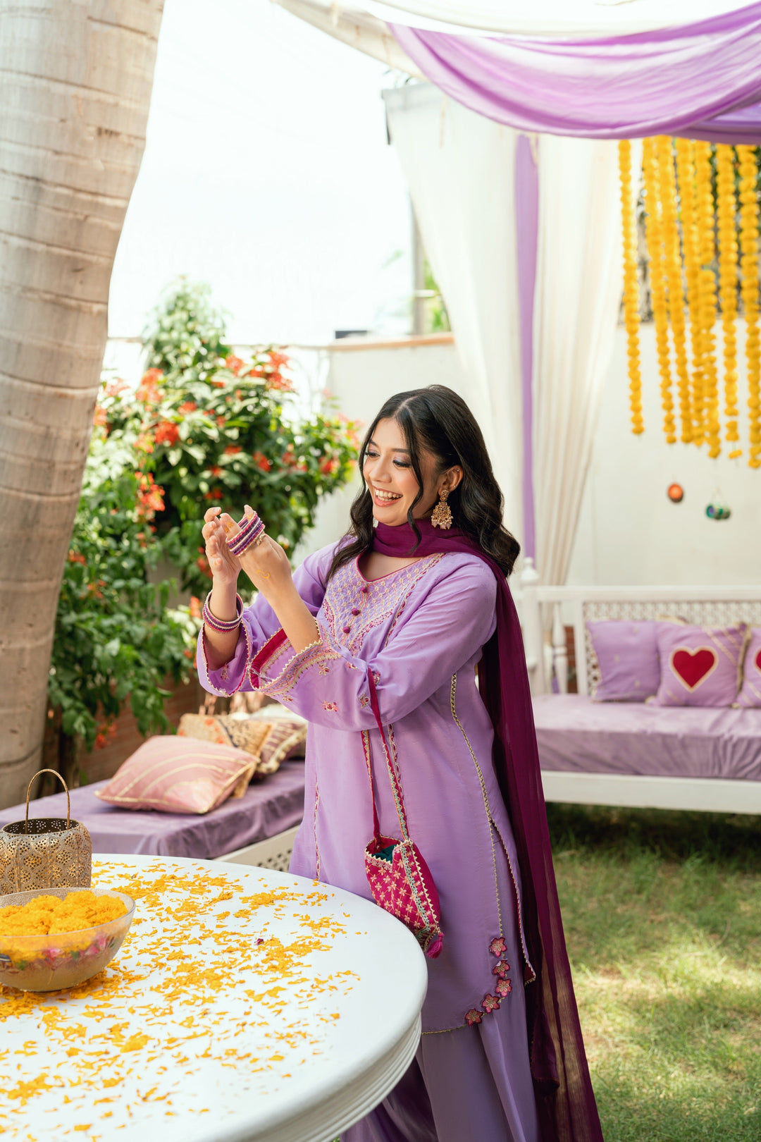 Omal by Komal Pret 3 Piece Dobby Suit Naaz- Festive Collection