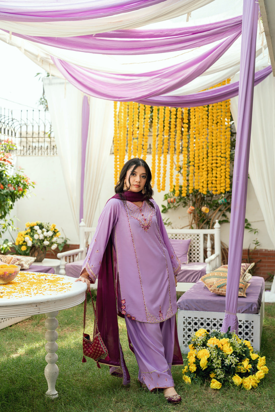 Omal by Komal Pret 3 Piece Dobby Suit Naaz- Festive Collection