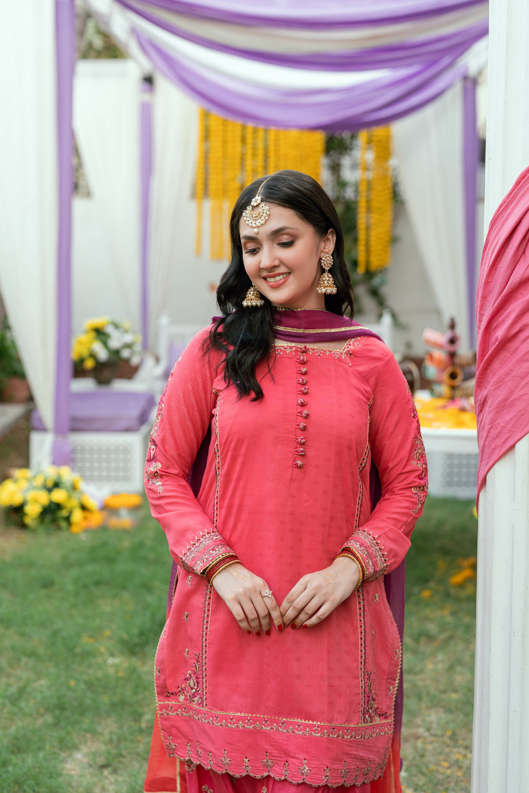 Omal by Komal Pret 3 Piece Dobby Suit Dilruba- Festive Collection