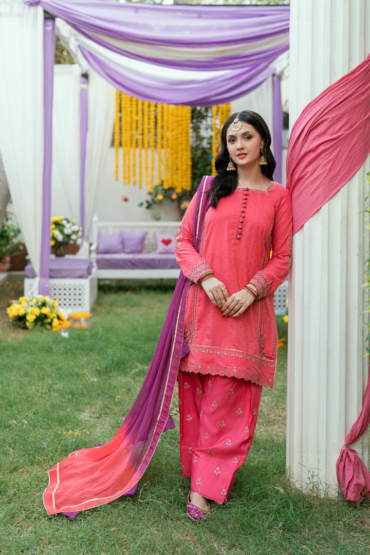 Omal by Komal Pret 3 Piece Dobby Suit Dilruba- Festive Collection