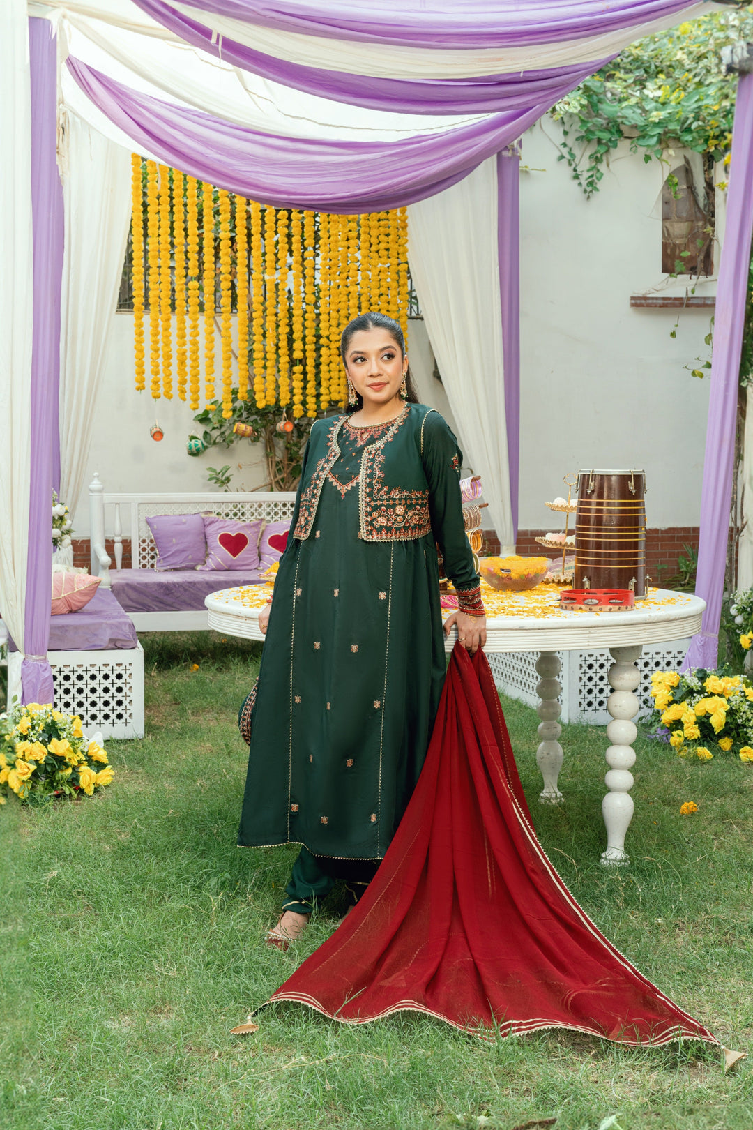 Omal by Komal Pret 3 Piece Dobby Suit Nayab- Festive Collection