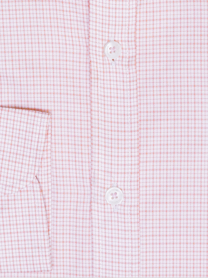 Brumano Ready To Wear Shirts Men 1 Piece Cotton Pink Gingham Button Down Formal Shirt 0-32-025-4380 - Summer Collection