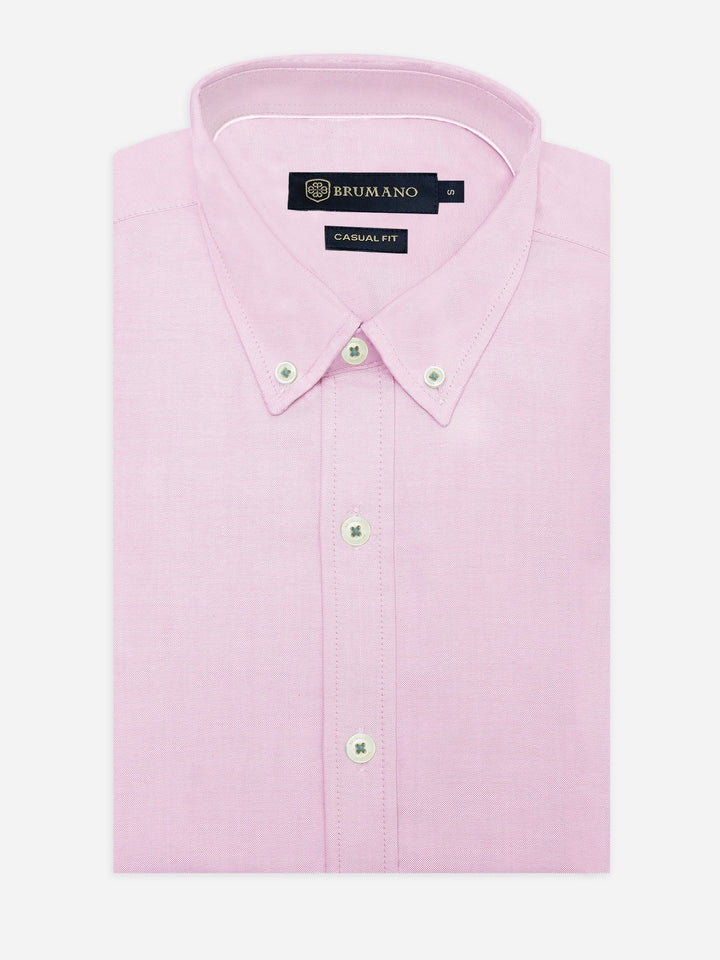 Brumano Ready To Wear Shirts Men 1 Piece Cotton Pink Oxford Button Down Shirt 0-31-025-6083 - Summer Collection