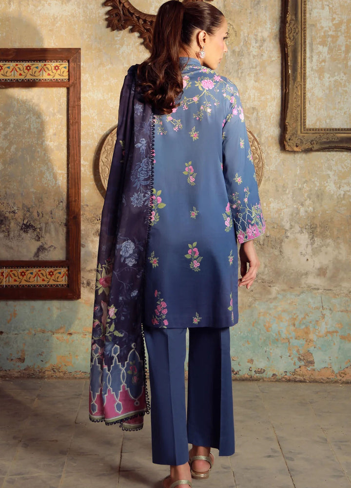 Elara by Sahar Unstitched Printed 3 Piece Cambric SHR25EP Pink Sky Garden - Casual Collection