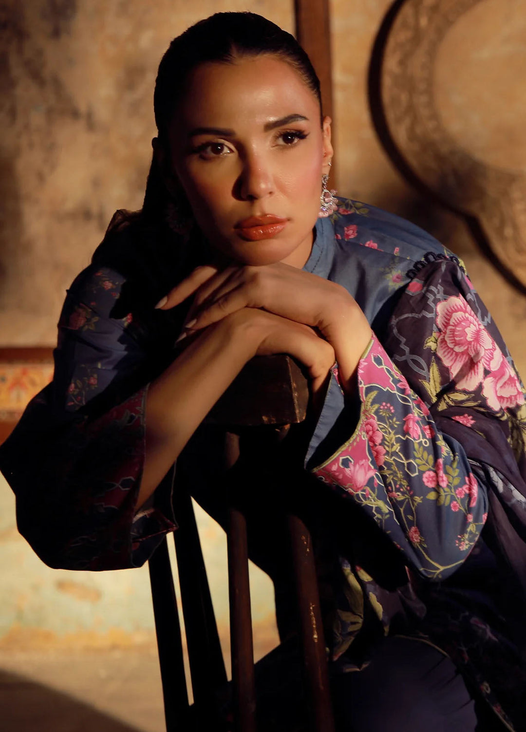 Elara by Sahar Unstitched Printed 3 Piece Cambric SHR25EP Pink Sky Garden - Casual Collection