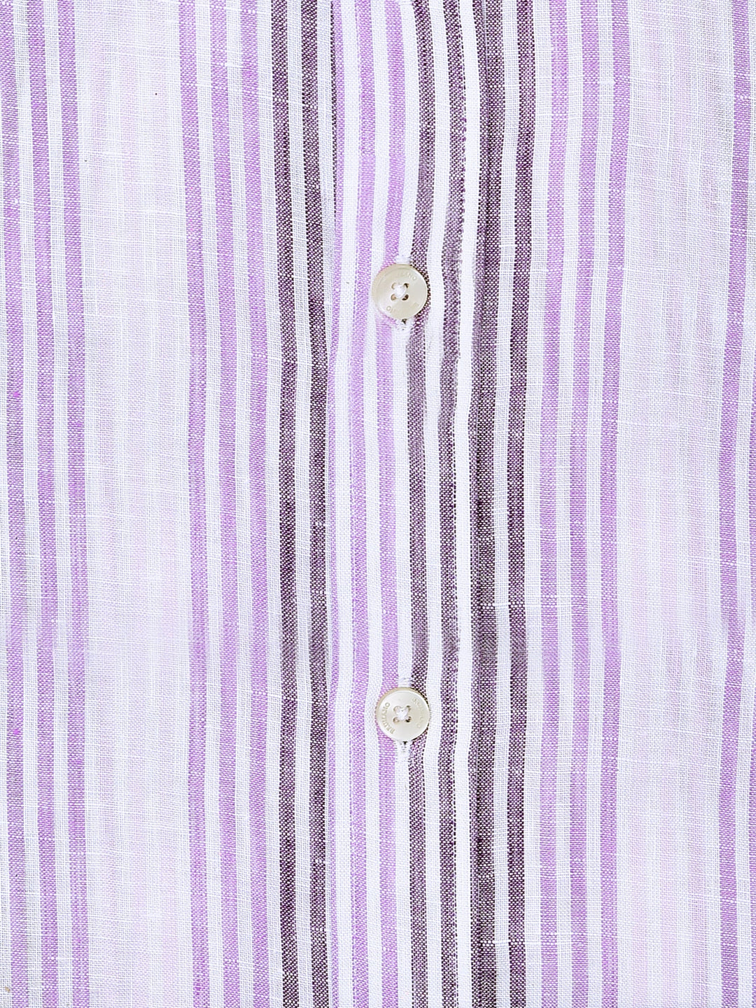Brumano Ready To Wear Shirts Men 1 Piece Cotton Pink & Purple 100% Linen Striped Shirt 0-31-024-3281 - Summer Collection