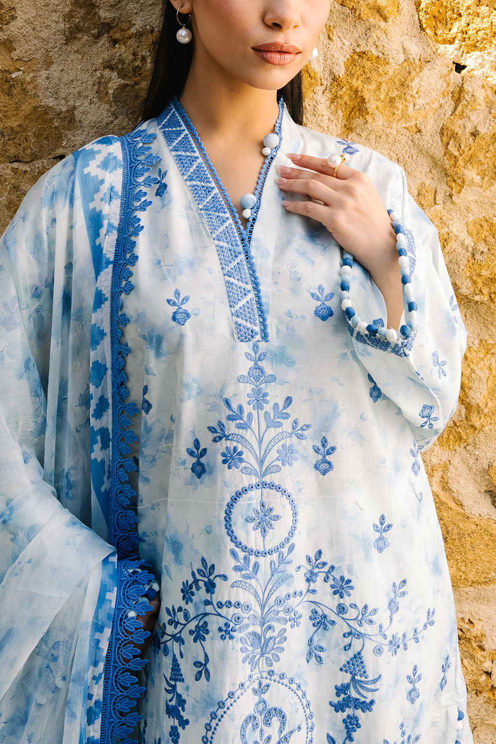 Mitti ki Khusboo by Gul Ahmed Unstitched Embroidered Lawn 3 Piece Suit GA26UMK PR-62007 - Summer Collection