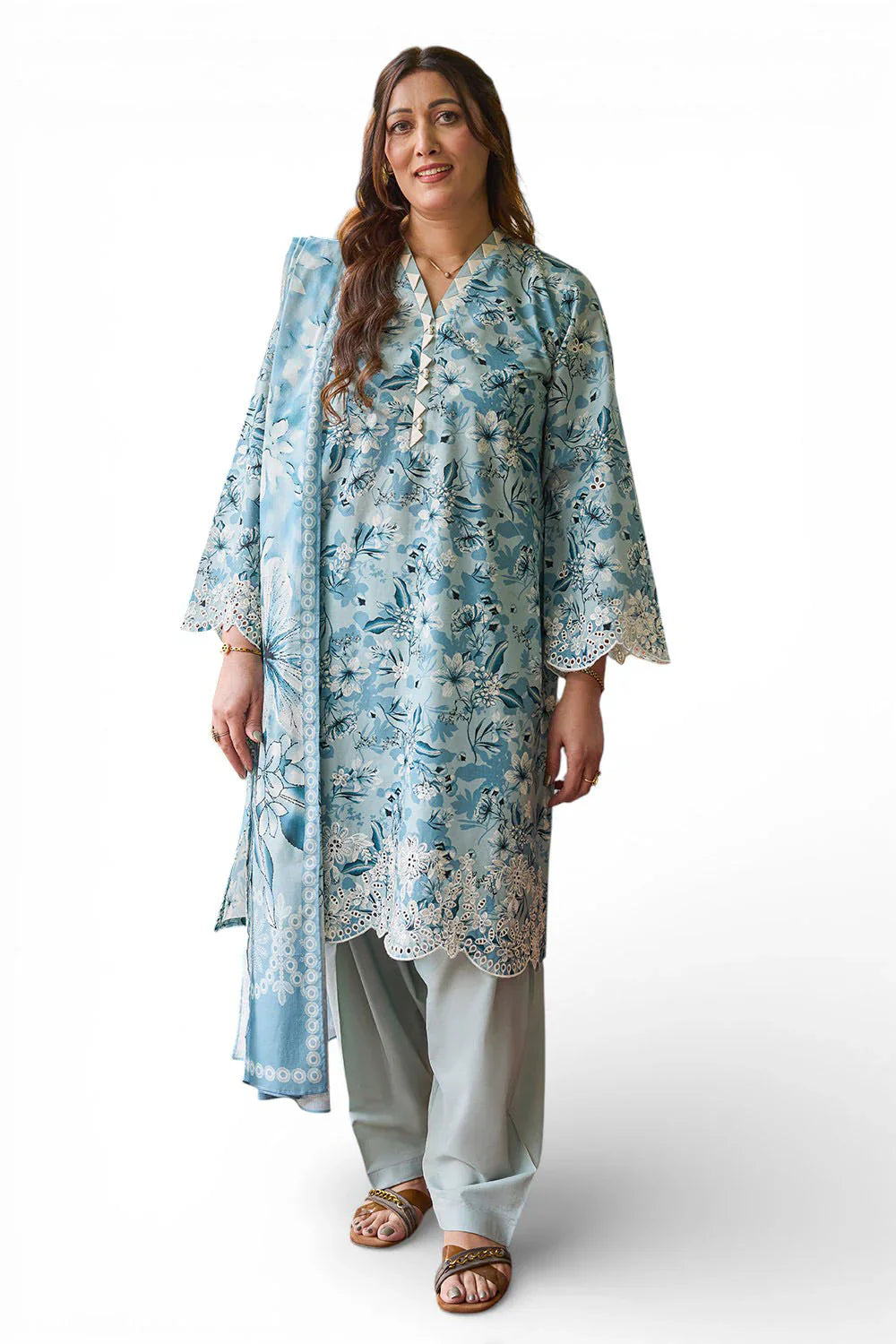 Tribute To Mother by Gul Ahmed Unstitched Embroidered Lawn 3 Piece Suit GA26UTM DN-62033 - Summer Collection