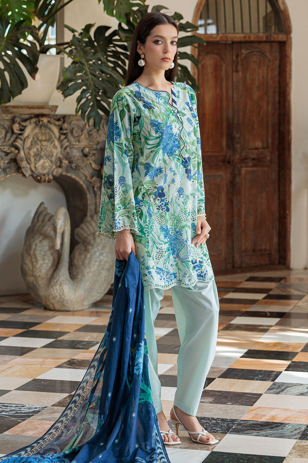 Mitti ki Khusboo by Gul Ahmed Unstitched Embroidered Lawn 3 Piece Suit GA26UMK CL-52483 - Summer Collection