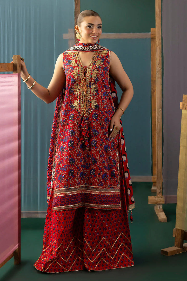 Heritage by Gul Ahmed Unstitched Embroidered Lawn 3 Piece Suit GA26UFH CL-62040 - Summer Collection