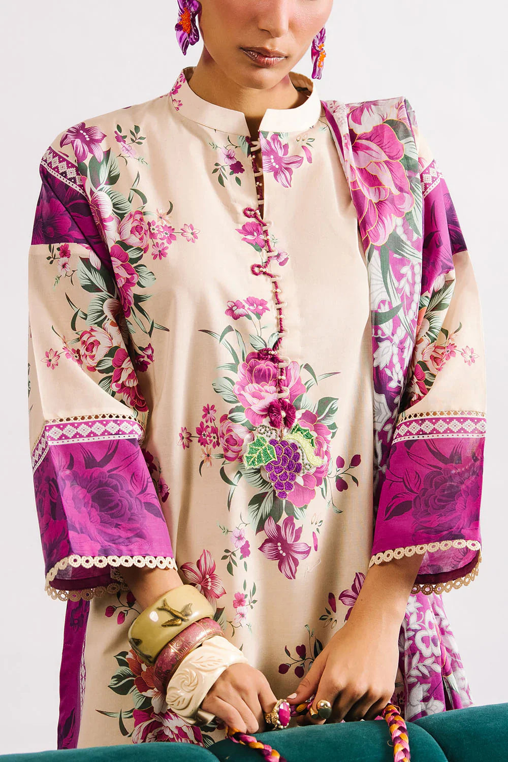 Heritage by Gul Ahmed Unstitched Printed Lawn 3 Piece Suit GA26UFH CL-62137 - Summer Collection