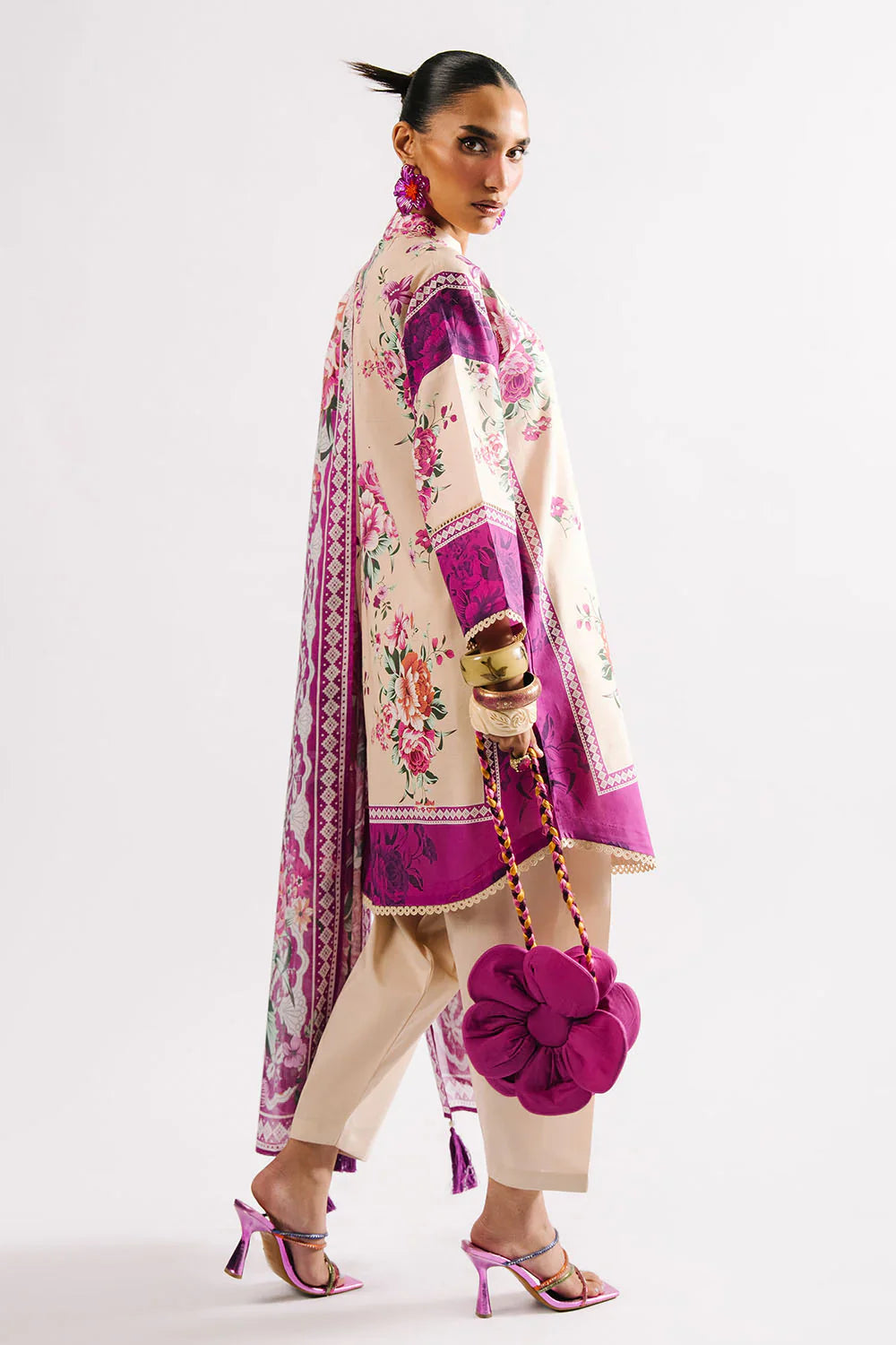 Heritage by Gul Ahmed Unstitched Printed Lawn 3 Piece Suit GA26UFH CL-62137 - Summer Collection