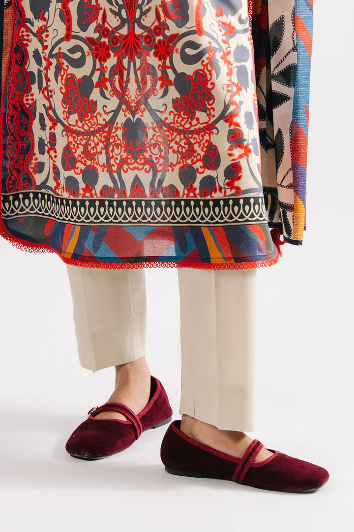 Heritage by Gul Ahmed Unstitched Printed Lawn 3 Piece Suit GA26UFH CL-62143 - Summer Collection