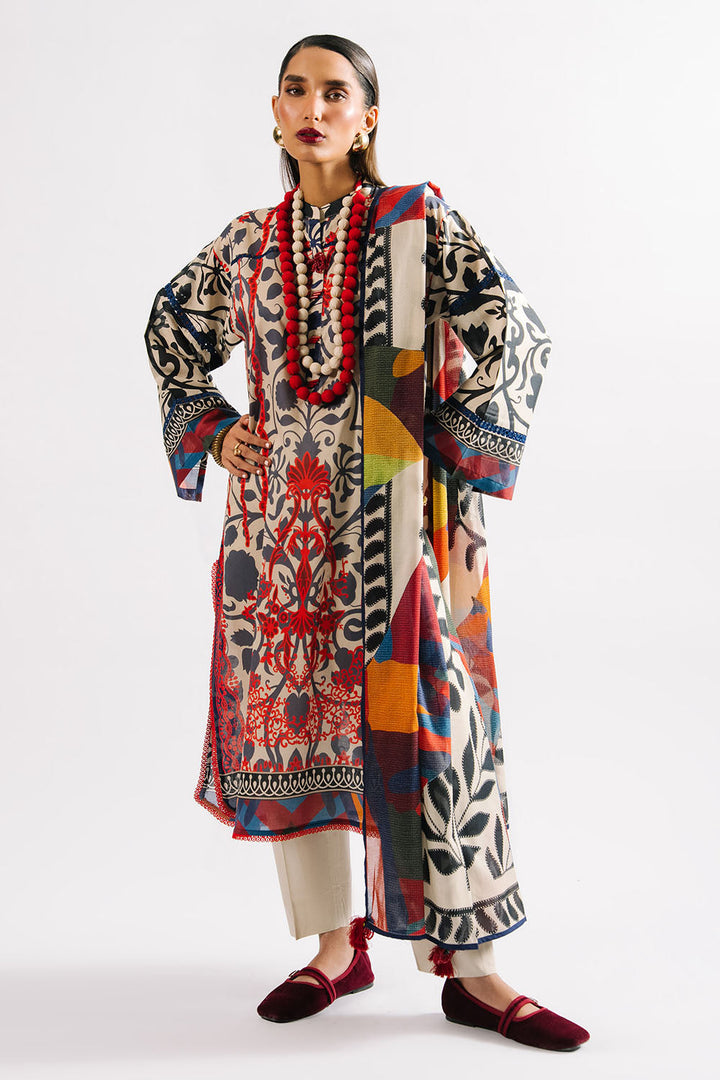 Heritage by Gul Ahmed Unstitched Printed Lawn 3 Piece Suit GA26UFH CL-62143 - Summer Collection